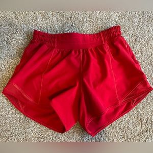 Lululemon Red Hotty Hot Shorts size 4